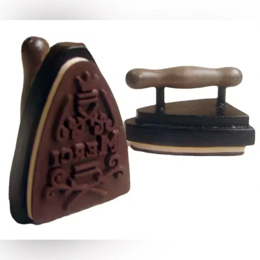 $1 FRENCH MERCI STAMP. IRON SHAPED. NEW $1 WITH ANY $10 ORDER OR MORE